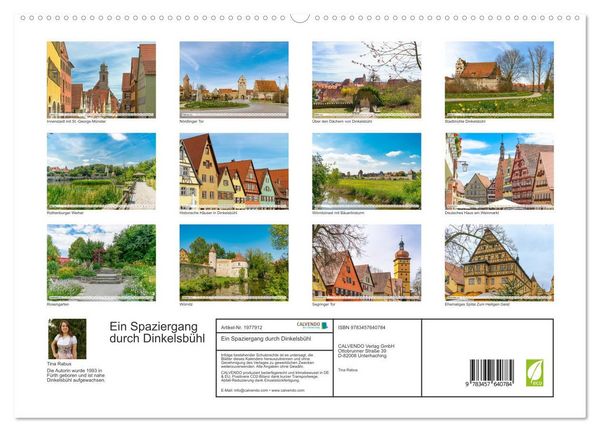 Produktbild: Ein Spaziergang durch Dinkelsb&uuml;hl (Wandkalender 2026 DIN A2 quer), CALVENDO Monatskalender