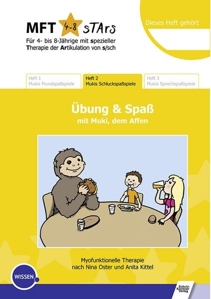 Produktbild: MFT 4-8 Stars - F&uuml;r 4- bis 8-J&auml;hrige mit spezieller Therapie der Artikulation von s/sch - &Uuml;bung und Spa&szlig; mit Muki, dem Affen