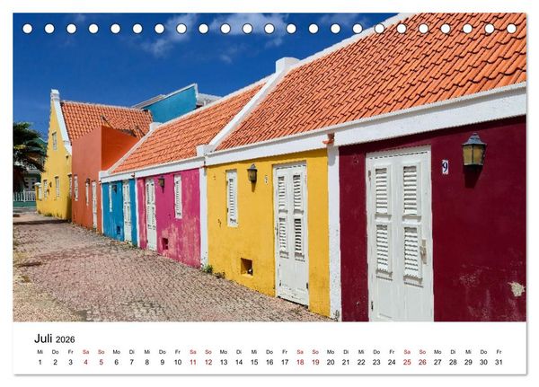 Produktbild: Willemstad - Die bunte Seite von Cura&ccedil;ao (Tischkalender 2026 DIN A5 quer), CALVENDO Monatskalender