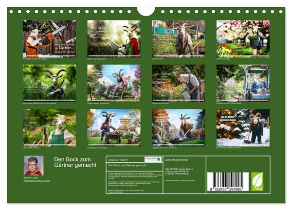 Produktbild: Den Bock zum G&auml;rtner gemacht (Wandkalender 2026 DIN A4 quer), CALVENDO Monatskalender