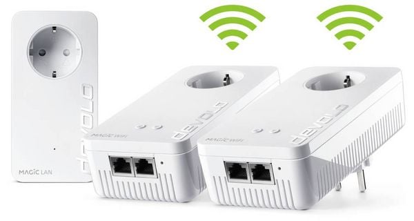 Produktbild: Devolo Magic 2 WiFi 6 next Powerline WLAN Multiroom Starter Kit 07195 Powerline, WLAN 2400 MBit/s