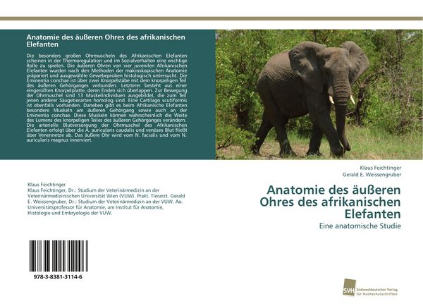 Produktbild: Anatomie des &auml;u&szlig;eren Ohres des afrikanischen Elefanten