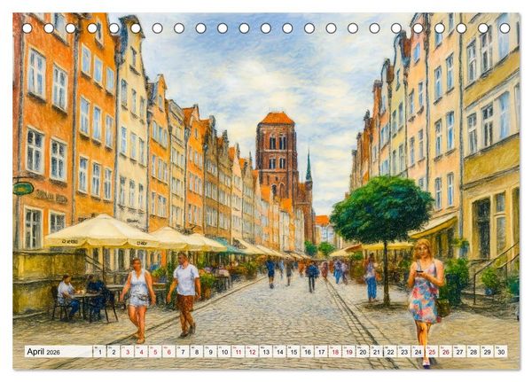 Produktbild: Danzig entdecken - Sehensw&uuml;rdigkeiten der polnischen Hansestadt (Tischkalender 2026 DIN A5 quer), CALVENDO Monatskalender