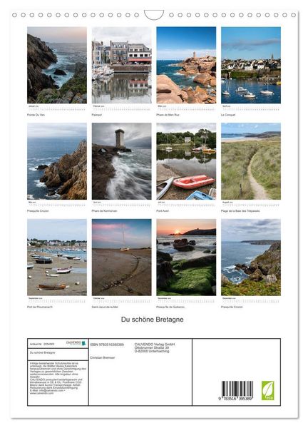 Produktbild: Du sch&ouml;ne Bretagne (Wandkalender 2026 DIN A3 hoch), CALVENDO Monatskalender