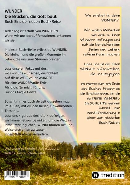 Produktbild: WUNDER - Die Br&uuml;cken, die Gott baut. Geschichten mit Botschaften. #DASWUNDERKOMMTVONINNEN #GESCHENK #CHANCE #HEILUNG