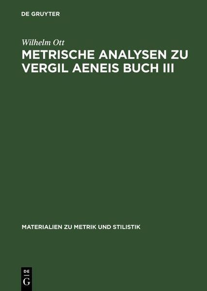 Produktbild: Metrische Analysen zu Vergil Aeneis Buch III