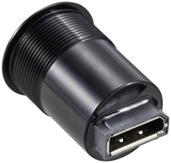 Produktbild: TRU COMPONENTS TC-11980480 Display Port 1,2 Panel-Adapter Buchse DisplayPort Buchse - DisplayPort Buchse Schwarz Inhalt: 1 St.
