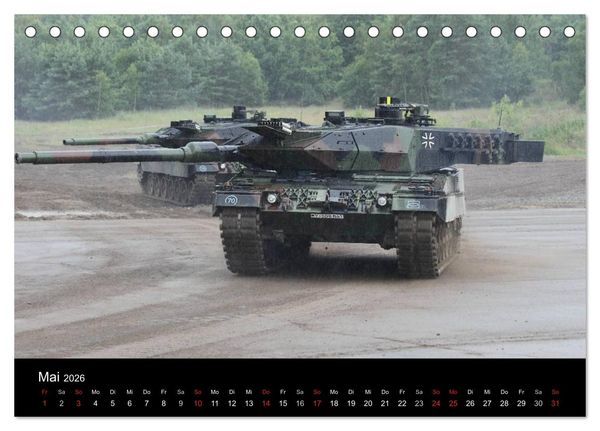 Produktbild: Panzerstahl auf der Heide &ndash; Das Heer legt wieder los (Tischkalender 2026 DIN A5 quer), CALVENDO Monatskalender