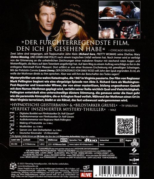 Produktbild: Die Mothman-Prophezeiungen - T&ouml;dliche Visionen (Filmjuwelen)