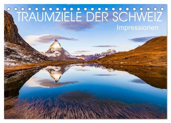 Produktbild: TRAUMZIELE DER SCHWEIZ Impressionen (Tischkalender 2026 DIN A5 quer), CALVENDO Monatskalender