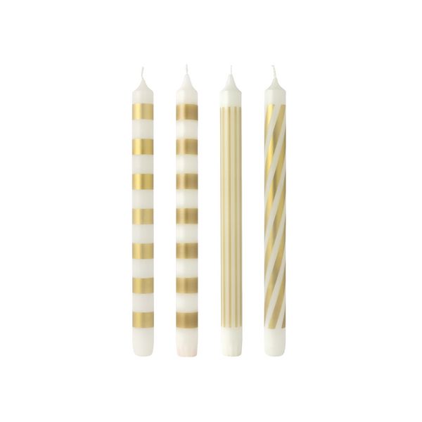 Produktbild: Villeroy & Boch Christmas Chic Stabkerzen wei&szlig;/gold, 4-tlg.