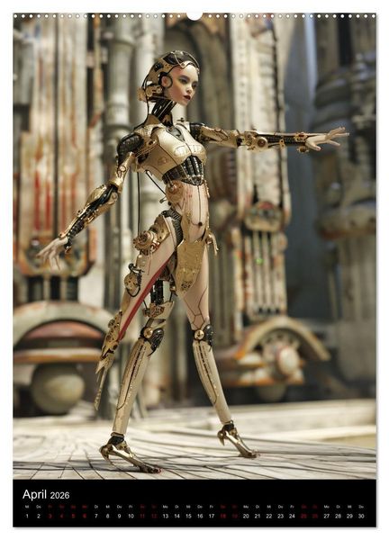 Produktbild: Roboter - Diven (Wandkalender 2026 DIN A2 hoch), CALVENDO Monatskalender