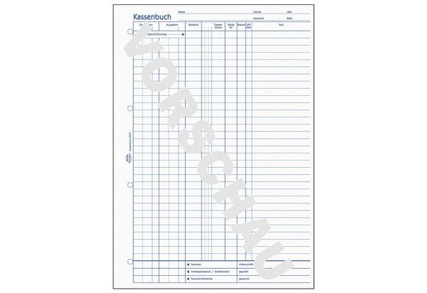 Produktbild: AVERY Zweckform Kassenbuch EDV-gerecht mit Blaupapier DIN A4 100 Blatt