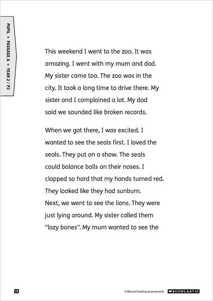 Produktbild: 3 Minute Reading Assessments Ages 6-8