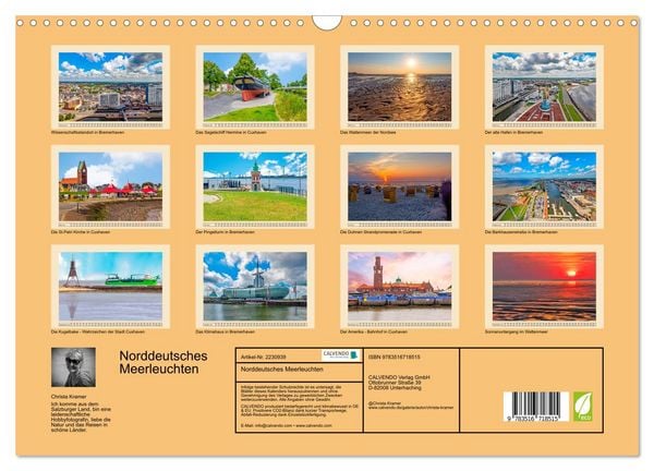 Produktbild: Norddeutsches Meerleuchten (Wandkalender 2026 DIN A3 quer), CALVENDO Monatskalender