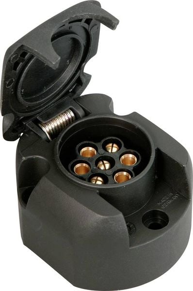 IWH 010207 Anhänger-Steckdose [Steckdose 7polig - Stecker 7polig] Kunststoff