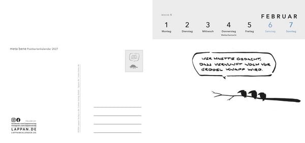 Produktbild: meta bene Postkartenkalender 2027