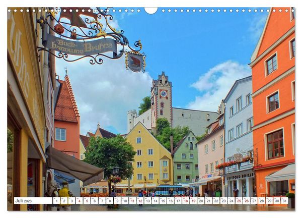 Produktbild: F&uuml;ssen im Allg&auml;u &ndash; Hier genie&szlig;t die Seele eine romantische Zeit (Wandkalender 2026 DIN A3 quer), CALVENDO Monatskalender