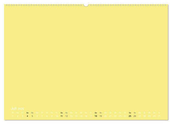 Produktbild: Bastelkalender - Gelb (Wandkalender 2026 DIN A2 quer), CALVENDO Monatskalender