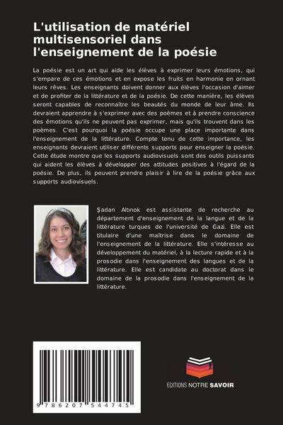 Produktbild: L'utilisation de mat&eacute;riel multisensoriel dans l'enseignement de la po&eacute;sie