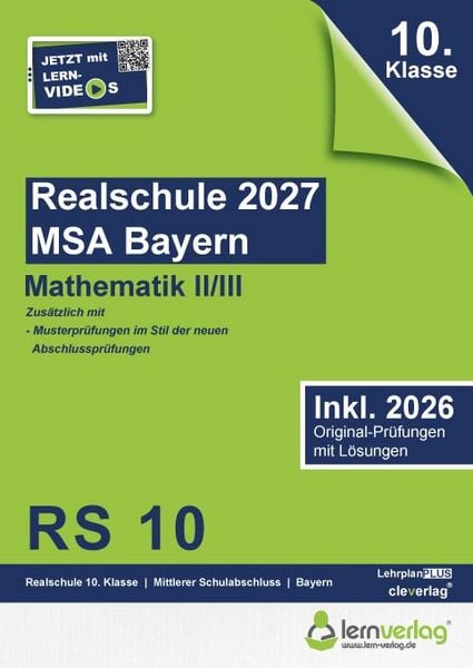 Produktbild: Original-Pr&uuml;fungen Realschule Bayern 2027 Mathematik II/III