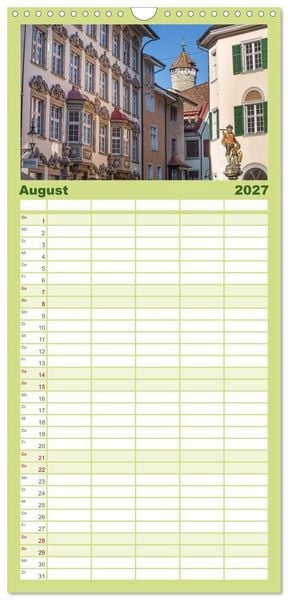 Produktbild: Familienplaner 2027 - Schaffhausen - n&ouml;rdlichste Stadt der Schweiz mit 5 Spalten (Wandkalender, 21 x 45 cm) CALVENDO