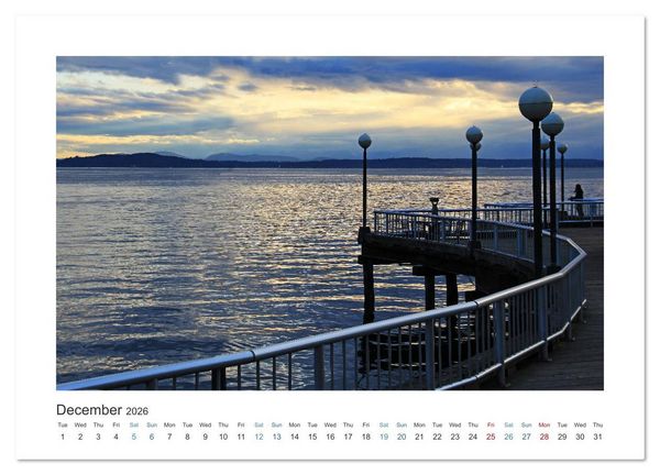 Produktbild: Seattle (High Quality Premium Wall Calendar 2026 DIN A2 landscape),CALVENDO 12 Month Wall Calendar