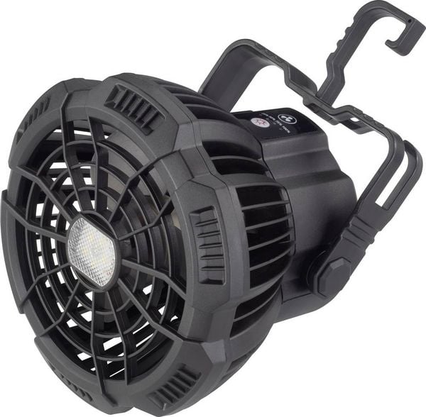 Produktbild: Rechargeable Akku-Ventilator Schwarz mit Fernbedienung, Schwenkbar, mit Beleuchtung