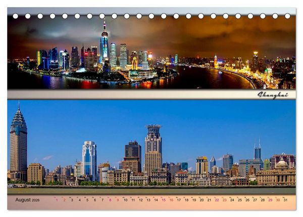 Produktbild: St&auml;dte der Welt, Panoramen (Tischkalender 2026 DIN A5 quer), CALVENDO Monatskalender