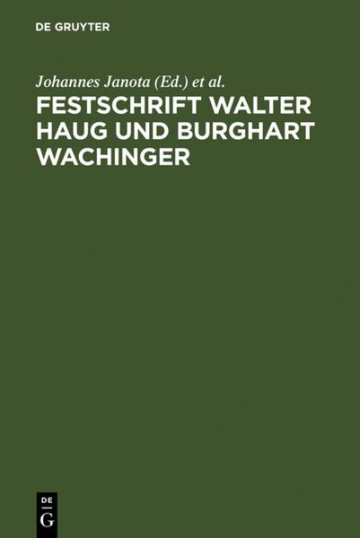 Produktbild: Festschrift Walter Haug und Burghart Wachinger