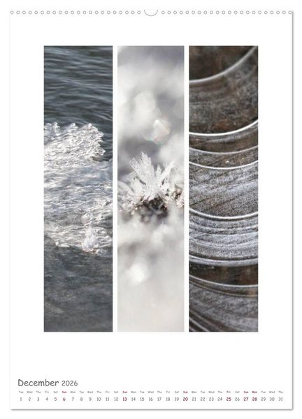 Produktbild: Colours of Nature - Triptycha (High Quality Premium Wall Calendar 2026 DIN A2 portrait),CALVENDO 12 Month Wall Calendar