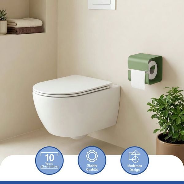 Produktbild: Turbo-Loc&reg; Toilettenpapierhalter Mod. Lizan Gr&uuml;n, Befestigen ohne Bohren