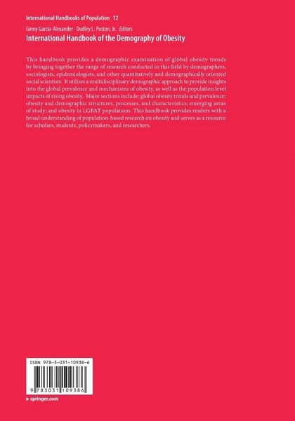 Produktbild: International Handbook of the Demography of Obesity