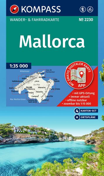 Produktbild: KOMPASS Wanderkarten-Set 2230 Mallorca (4 Karten) 1:35.000