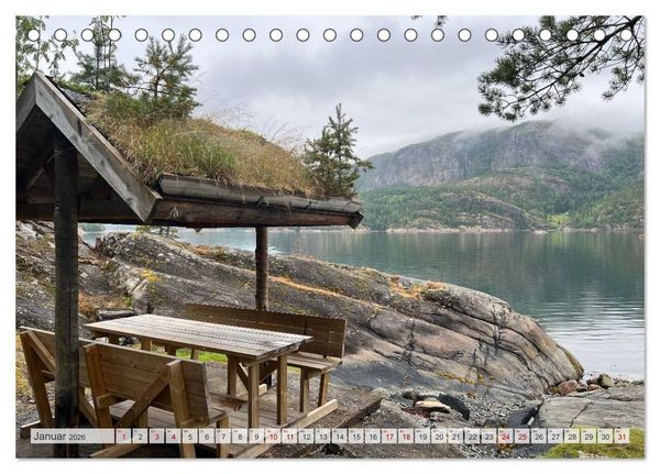 Produktbild: Wandern in Norwegen - Einklang von Gebirge und Meer (Tischkalender 2026 DIN A5 quer), CALVENDO Monatskalender