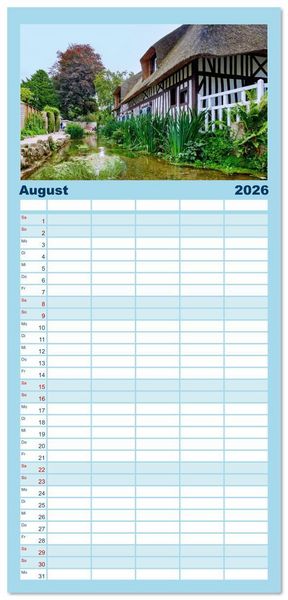 Produktbild: Familienplaner 2026 - Normandie. Poesie in Frankreichs Norden mit 5 Spalten (Wandkalender, 21 x 45 cm) CALVENDO