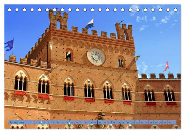 Produktbild: Siena - Stadt des legend&auml;ren Palio (Tischkalender 2026 DIN A5 quer), CALVENDO Monatskalender