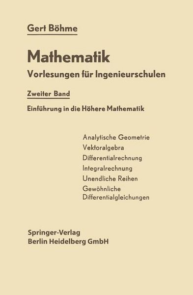 Produktbild: Einf&uuml;hrung in die H&ouml;here Mathematik