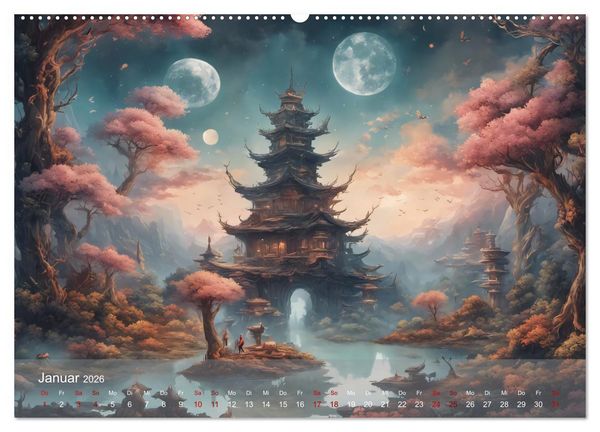 Produktbild: Epische Aussichten (hochwertiger Premium Wandkalender 2026 DIN A2 quer), Kunstdruck in Hochglanz