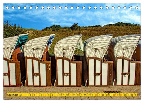 Produktbild: Seebad Warnem&uuml;nde - Sehnsuchtsort an der Ostsee (Tischkalender 2026 DIN A5 quer), CALVENDO Monatskalender