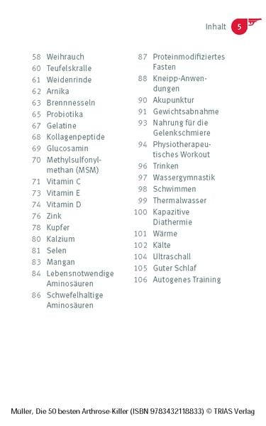 Produktbild: Die 50 besten Arthrose-Killer