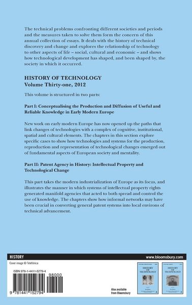 Produktbild: History of Technology Volume 31