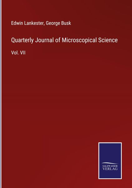 Produktbild: Quarterly Journal of Microscopical Science