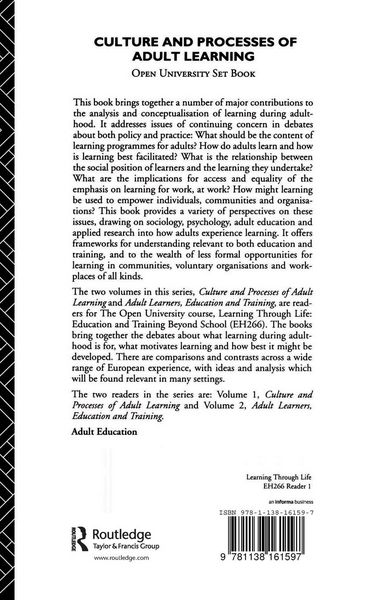 Produktbild: Culture and Processes of Adult Learning