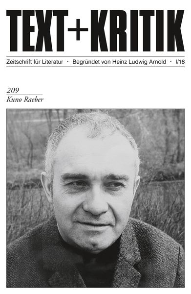 Produktbild: TEXT+KRITIK 209: Kuno Raeber