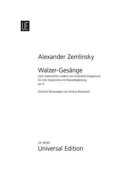 Produktbild: Walzer-Ges&auml;nge op. 6