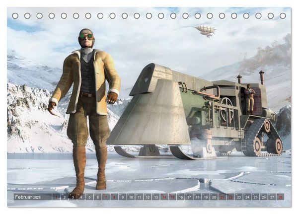 Produktbild: Steampunk Tr&auml;ume (Tischkalender 2026 DIN A5 quer), CALVENDO Monatskalender