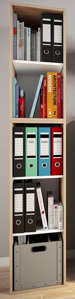 Produktbild: Holz B&uuml;ro Regal B&uuml;cher Ordner Aktenregal Lona l 5f