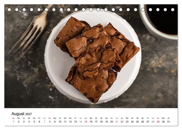 Produktbild: Kuchen, Kekse und Geb&auml;ck - s&uuml;&szlig; und lecker durch das Jahr (Tischkalender 2027 DIN A5 quer), CALVENDO Monatskalender