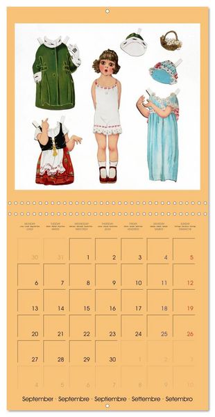 Produktbild: CHARMING OLD PAPER DOLLS (Wall Calendar 2027 12 &times; 12 Inch) CALVENDO 12 Month Wall Calendar